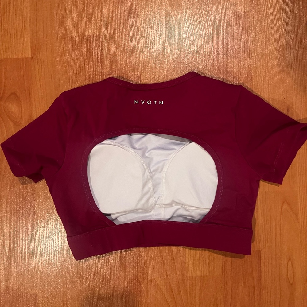 NVGTN Open Back Short Sleeve Top